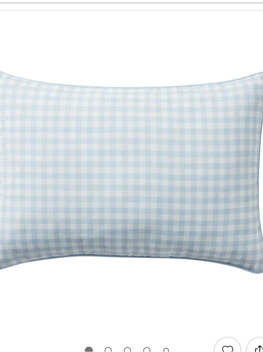 My Texas House Blue Gingham 14" × 20" Outdoor Pillow